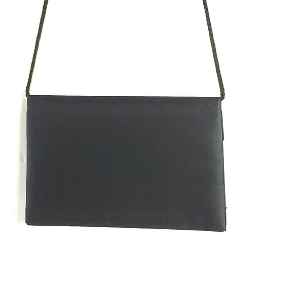 BLACK CLUTCH hand bag 8″X6″ RHINSTONE - Picture 2 of 9